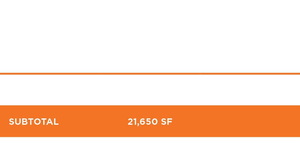 3534 Hayden Avenue (Slash),Suite,SF,Availability,1st Floor,21,650 SF,VACANT,SUBTOTAL,21,650 SF,